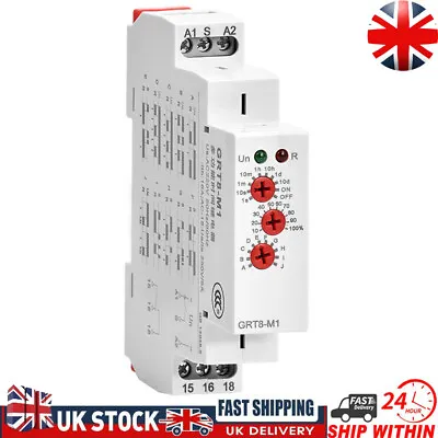 Multifunction Timer Relay Switch Time Delay Relay AC/DC12V-240V A220V 16A LED UK • £16.39