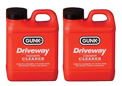 2 X 1L LITRE GUNK DRIVEWAY DRIVE PATH PAVING PATIO CLEANER OIL STAIN REMOVER  • £12.99