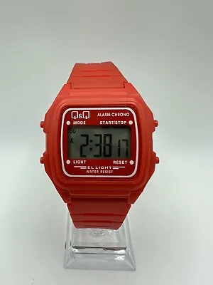 QQ By Citizen Red Digital Vintage Plastic Watch Men Women Retro Alarm Chrono • $36.41