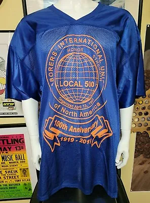 Laborers International Union Local 500 Union Football Jersey 3XL XXXL Toledo OH • $29.74