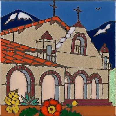 Ceramic Tile Mission San Antonio Wall Decor Trivet Backsplsh Installation Mural • $46.95