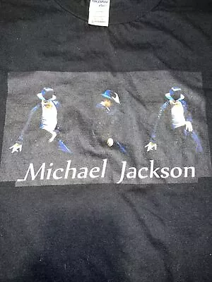 Michael Jackson Gildan Black T Shirt Adult Size Large Premium Ring Spun • $14.99