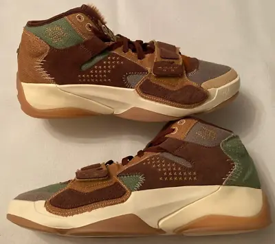 Nike Jordan Zion 2 Voodoo Brown Green Basketball Shoes Dv3462-212 Mens Size 10.5 • $199.95