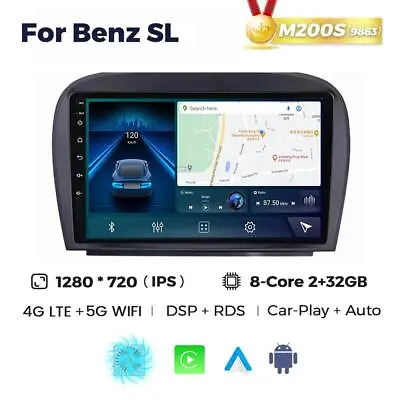 For Mercedes Benz SL-Class Android Car Radio GPS Navi Stereo Carplay DSP 8Core • $269.99