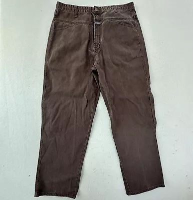 Marithe Francois Girbaud Jeans Mens 38 Baggy Wide Leg Loose Brown Denim • $50