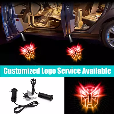 2x Transformers Autobot Logo Car Door Welcome Laser Projector Shadow Lights • $18.04