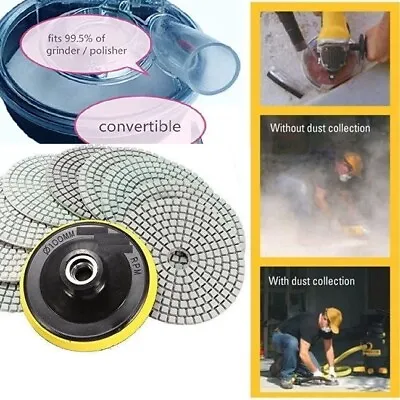 Wet Polisher Grinder 5  Dust Shroud 13+1 Stone Concrete Granite Marble Buffer • $137.03