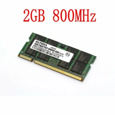 £3.35 • Buy ELPIDA 2GB DDR2 800Mhz PC2-6400S 200Pin SODIMM CL6 Laptop Memory Notebook RAM UK
