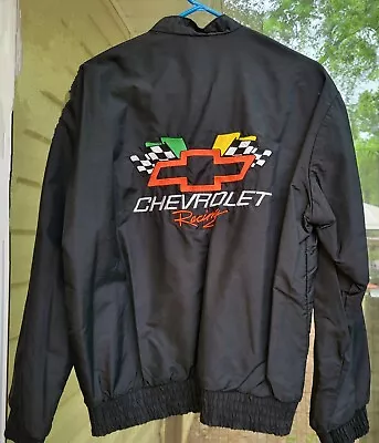 Vintage American Made Sportswear Embroidered Chevrolet Racing Jacket Med 38-40 • $10.20