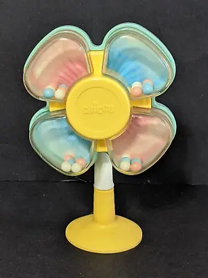 Vintage Chicco Baby Toy Pastel Flower Spinner Rattle Made In Italy • $19.97