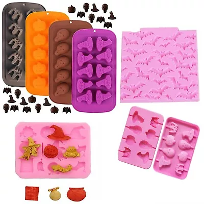 Silicone Halloween Mould Chocolate Mould Candy Wax Melt Ice Tray Jelly Mold • £3.25