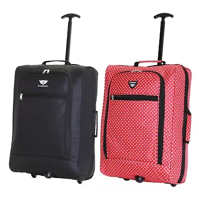 £26.99 • Buy Ryanair Easyjet Flybe Set Of 2 Cabin Approved Hand Trolley Suitcase Luggage Bags