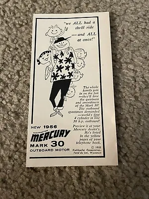 Vintage 1956 KIEKHAEFER MERCURY MARK 30 OUTBOARD BOATING BOAT MOTOR PRINT AD 50s • $7.99