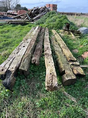 Massive Oak And Pine Beams From A Farm Reclaimed Barn Car Port Fireplace   • £75