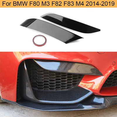 For BMW F80 M3 F82 F83 M4 15-20 Glossy Black Front Bumper Air Vent Eyelid Covers • $27.99