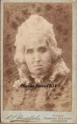 Unusual Cdv Lady In Wig? Actress? Victorian Antique Photo #6088 • £4.50