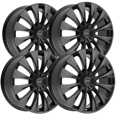 (Set Of 4) Motiv 436B 16x7.5 5x100/5x4.5  +38mm Gloss Black Wheels Rims 16  Inch • $643.96