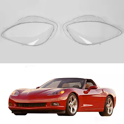 For 2005-2013 Chevy C6 Corvette Headlight Lens Cover Anti-UV Clear Replacement • $38.95