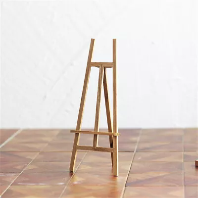 1PC 1:12 Dollhouse Miniature Artist Wooden Easel Stand Holder Accessories Decor • $4.79