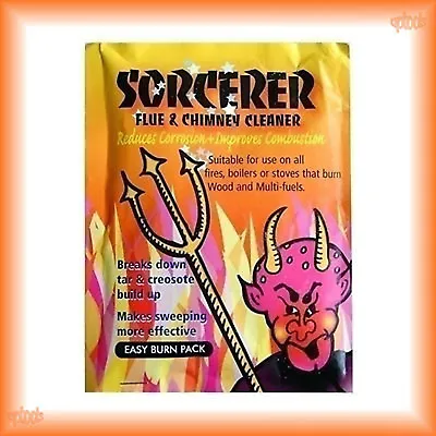 SORCERER Flue And Chimney Cleaner For Open Fires & Wood Burning Stoves & Boilers • £4.35