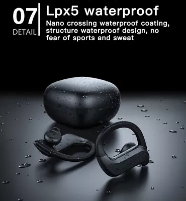 $21.57 • Buy Sweatproof Wireless Bluetooth Earphones Headphones Sport Gym Earbuds With Mic