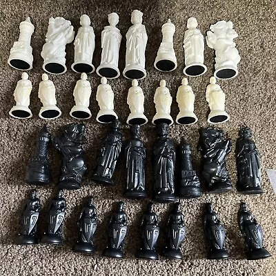 32 Pc Vintage ANRI Chess Pieces Renaissance Medieval E.S. Lowe 1950’s Set • $29.95