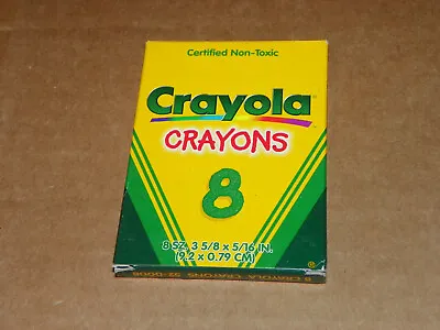 Vintage 1997 - 8 New Crayola Crayons Binney & Smith -RARE BOX • $9.50