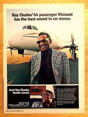 Craig Powerplay Car Stereo System—ray Charles—vickers Viscount—1976 Magazine Ad • $8.40