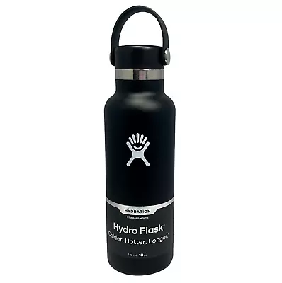 Hydro Flask 18oz Temp Shield Hydration Standard Mouth W/ Flex Cap BLACK  • $28.95