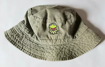 Vintage Kermit The Frog Fishing Bucket Hat - The Muppets Jim Henson Show Promo • $25