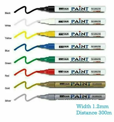 £2.30 • Buy Acrylic Paint Marker Pens Permanent For Glass Plastic Fabric Stone Wood Tyre Car
