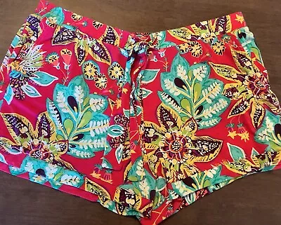 Vera Bradley Women's Lounge Sleep Shorts Paisley Floral Pockets Size XL • $14.99