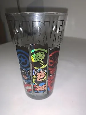 Marvel Comics Glass Cup 16 Oz. - Thor - Captain America - Spider-Man • $4.90