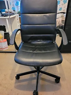 Ikea Renberget Black Swivel Desk Chair **COLLECTION ONLY* • £15