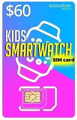 SpeedTalk Smartwatch SIM Card Kit 5G 4G LTE Kids Smart Watch & GPS Tracker 1 Yr • $60