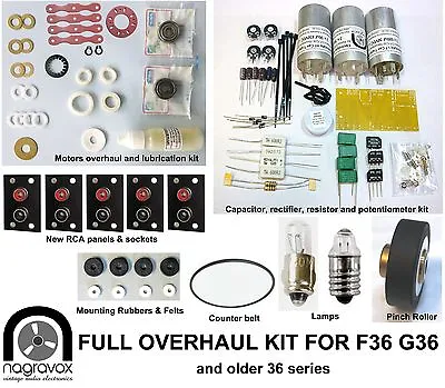 Revox 36 Series Tape Recorder FULL MONTY Overhaul Kit A-C36 D36 E36 F36 G36 • $989