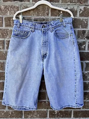 Vintage Levis Silvertab Jean Shorts Mens Sz 32 Baggy Loose 90s Grunge USA (F) • $39