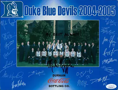 Mike Krzyzewski Duke Blue Devils Signed 8.5x11 Promo Photo JSA Authenticated • $64.99