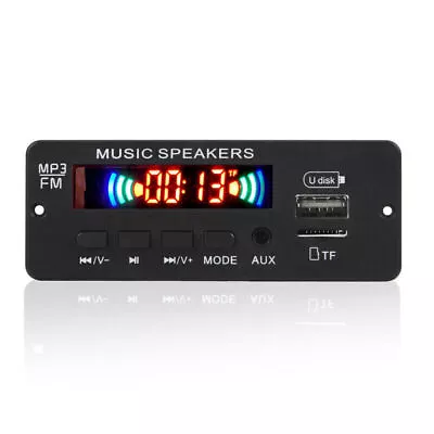 Car MP3 WMA / WAV Wireless Bluetooth Decoder Board Alloy USB TF FM Radio Module • £8.69