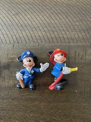 Vintage Disney PVC Applause Mickey Fireman & Policeman Figures • $7.99