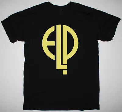 ELP EMERSON LAKE AND PALMER LOGO  Short Sleeve Black All Size Shirt QQ1216 • $22.49