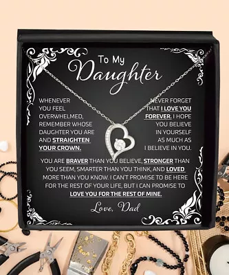 To My Daughter Necklace Gift From Dad Daughter Necklace Birthday Gift • $21.59