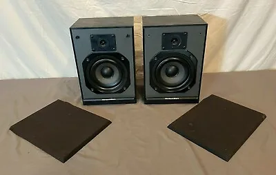 RARE Vintage 1988 Mordaunt-Short MS 15 High-End 2-Way Bookshelf Speakers Black • $159.95