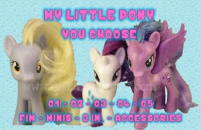 MLP My Little Pony Figures Plush G1/G2/G3/G4/FiM/Minis/3 /Accessories YOU CHOOSE • $3