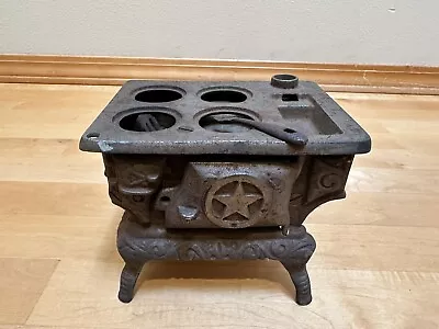 $275 • Buy Vintage Antique Perfection Cast Iron Stove - Burner Lids Missing - Handle INCLD