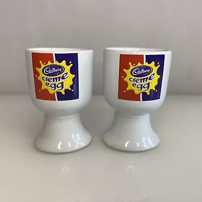 Cadbury Creme Egg Egg Cups (x2) Collectable Eggcellent Cream Cadburys Ceramic • $15.46