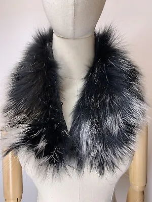 New Unisex  Attachable Raccoon Fur Collar For Parka Winter Coat One Size • $17.90