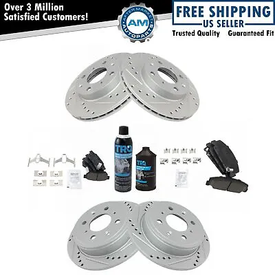 Front & Rear Ceramic Pads & Performance Rotors With Fluids For Honda New • $181.17