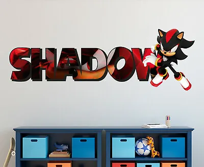 $50 • Buy Shadow The Hedgehog Custom Vinyl Lettering Stickers Wall Decals Name Art KA476