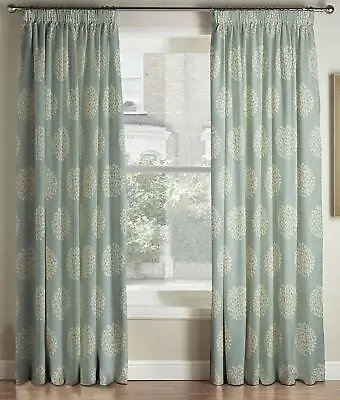 £22.97 • Buy Montgomer Drop Per Curtain Floral Woven Design,Duck Egg 46 X 54-inch